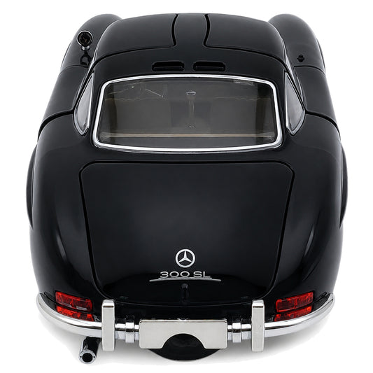 Метален модел Mercedes-Benz 300 SL Gullwing в черно – заден изглед