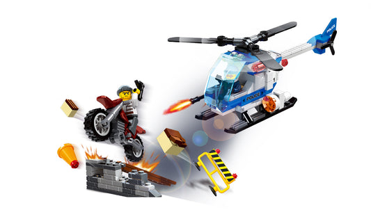 Конструктор Police Chase – полицейски хеликоптер и мотор (196 части)