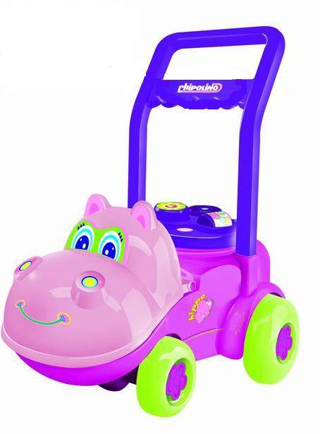 Проходилка хипопотам – розова, със звуци