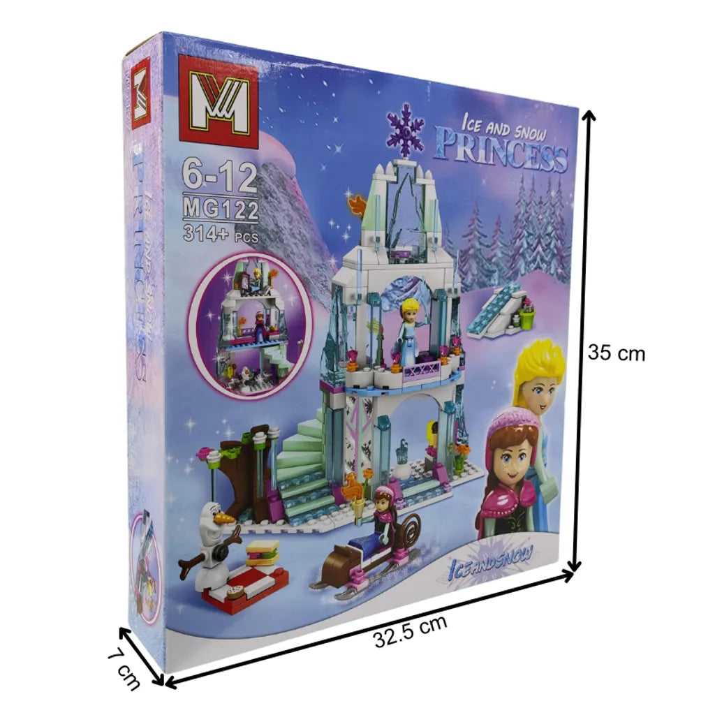 Конструктор ледено кралство – замък с фигурки | 314+ части | Ice and Snow Princess