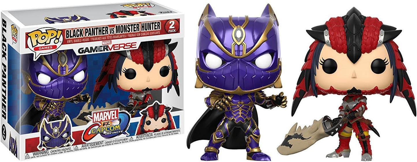 Комплект фигури Funko Pop! Games: Marvel vs. Capcom - Black Panther vs Monster Hunter