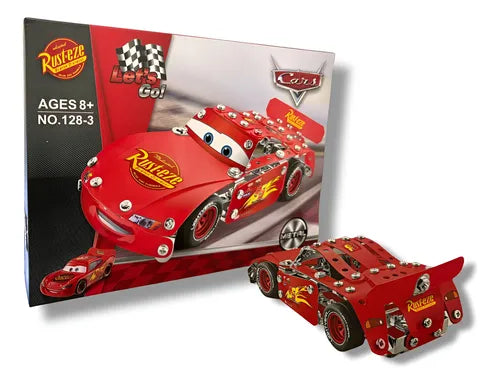 Метален конструктор – червена състезателна количка