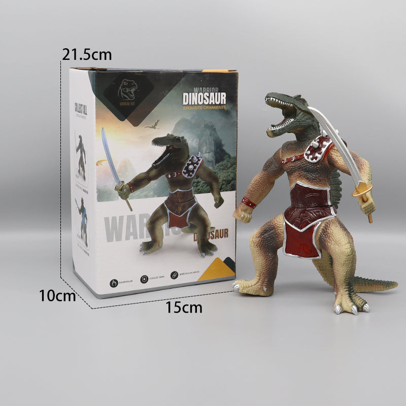 Играчка динозавър воин с меч