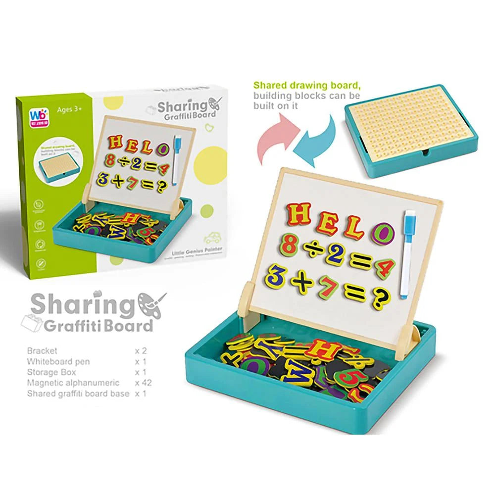 Магнитна дъска с букви и цифри