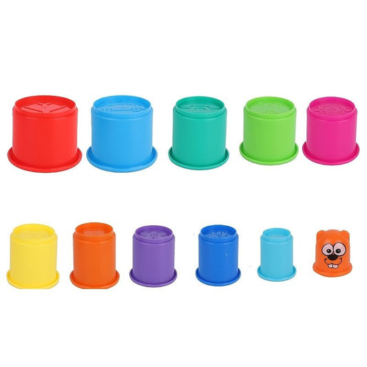 Цветни чашки за подреждане – 11 броя