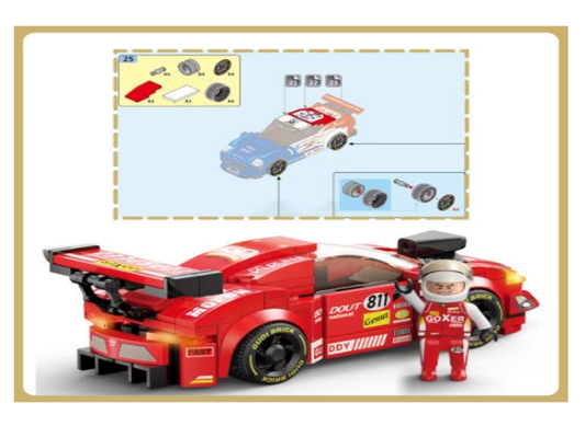 Конструктор Speed Racer – червена спортна кола 172 части