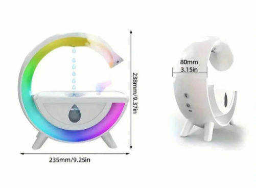 Уникален 4-в-1 тонколона, овлажнител с фонтан и RGB LED осветление