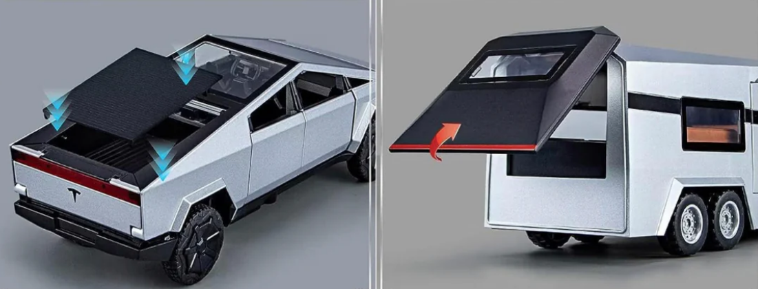 Tesla Cybertruck Camper Set – Pickup + Каравана + ATV