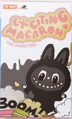 Labubu Monsters Exciting Macaron – Черна фигурка Blind Box