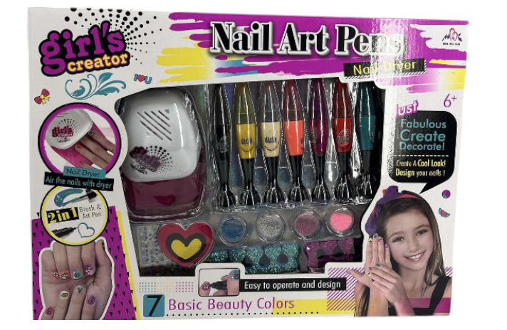 Комплект за маникюр Girl’s Creator – Art Nail Studio с писалки и поставка