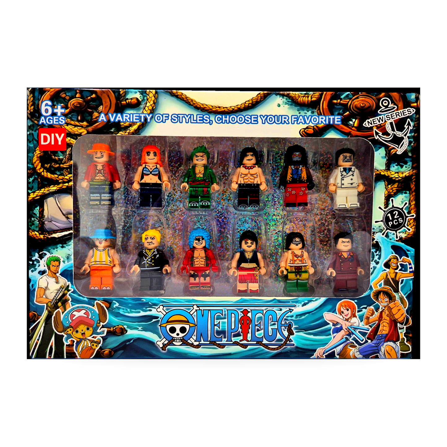 Комплект с 12 минифигурки One Piece