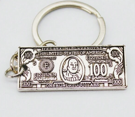 Метален ключодържател тип 100 Dollar Design
