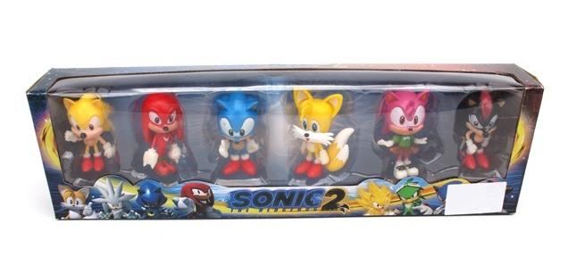 Комплект фигурки Sonic – 6 героя от играта в кутия