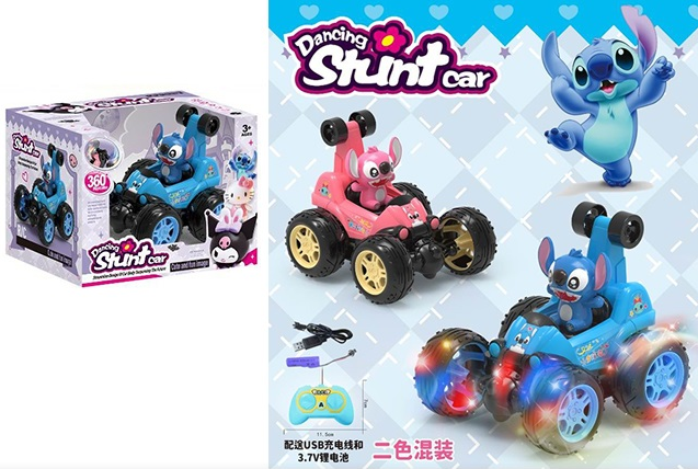 Каскадна количка със светлини и фигурка Stitch – дистанционно управление