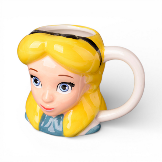 Керамична 3D чаша Алиса – принцеса от страната на чудесата, 200 мл