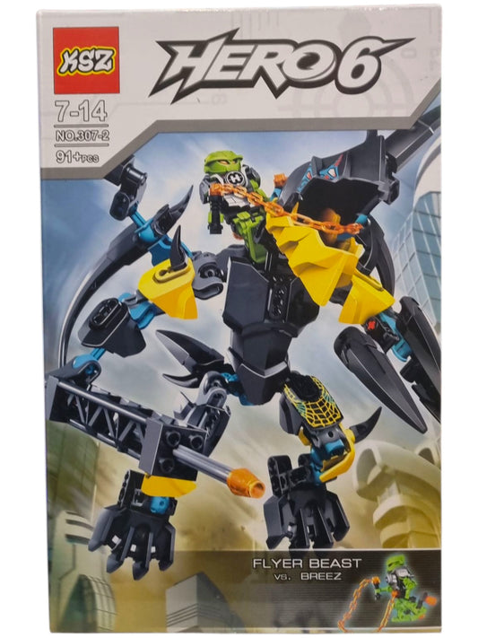 Конструктор Летящият звяр срещу Бриз – Робот с фигура и оръжия (91 части)