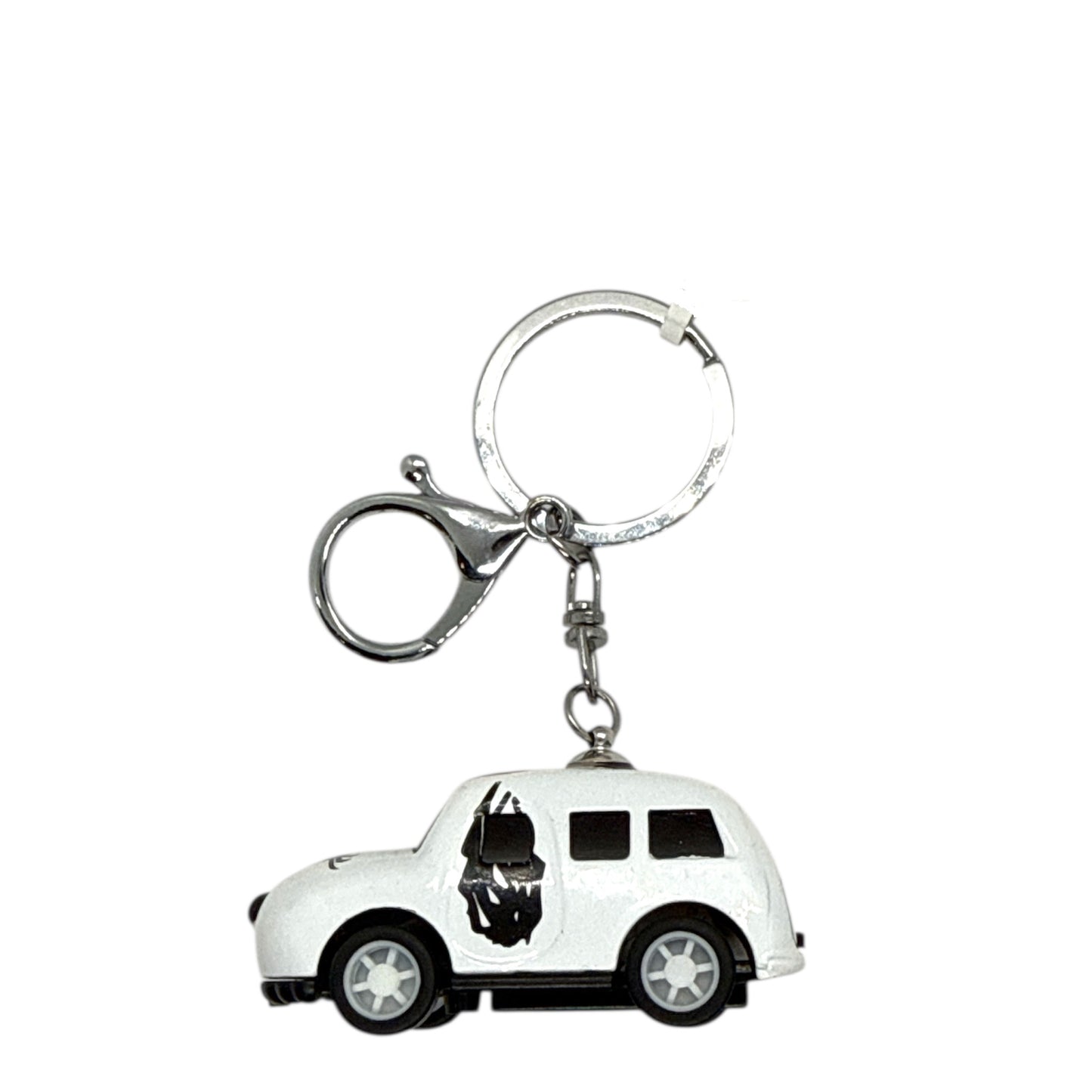 Ключодържател Minnie Mouse car – бяла количка с панделка