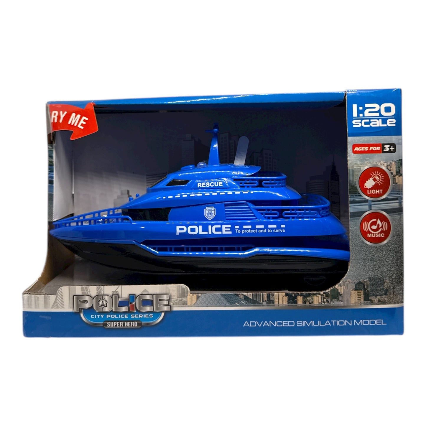 Полицейска лодка със светлини и звук – 1:20