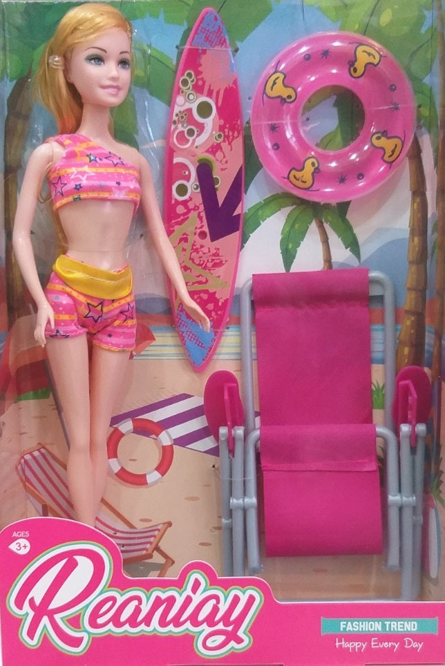 Кукла тип Barbie с плажен комплект