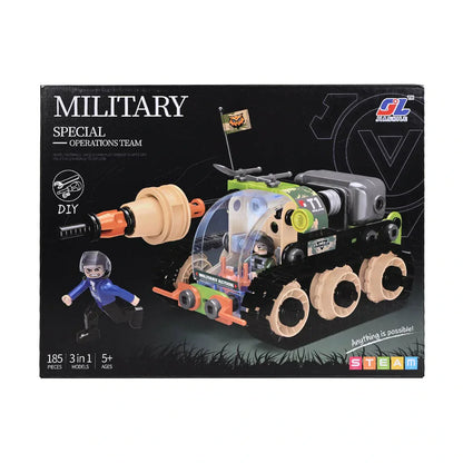 Военен конструктор 3 в 1 – танк, хеликоптер и бойна машина | 185 части | Military Special Ops