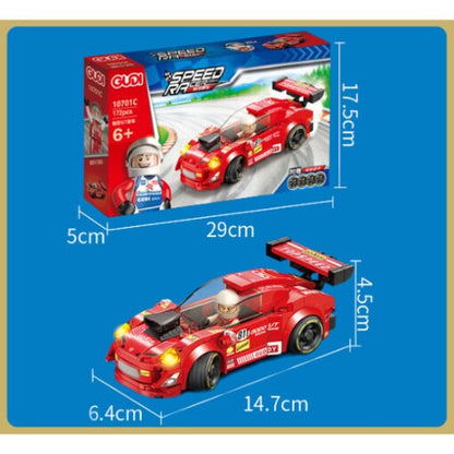 Конструктор Speed Racer – червена спортна кола 172 части