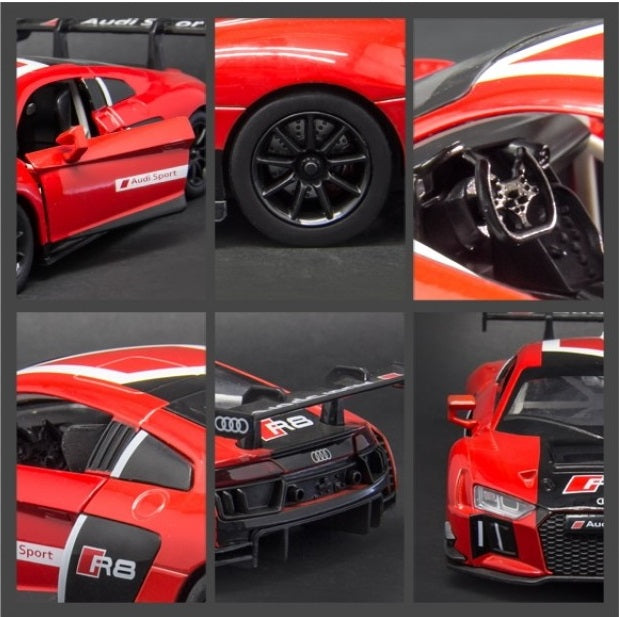Детайли на Audi R8 LMS метален модел в мащаб 1:24