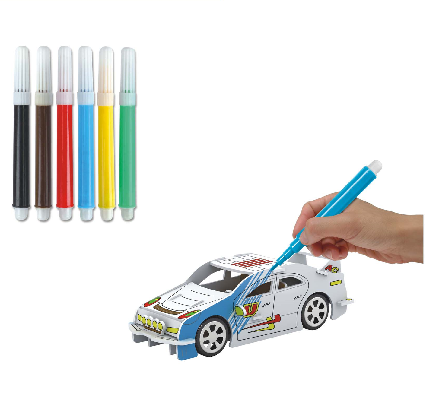 Little Painter – Креативен 3D пъзел кола за оцветяване