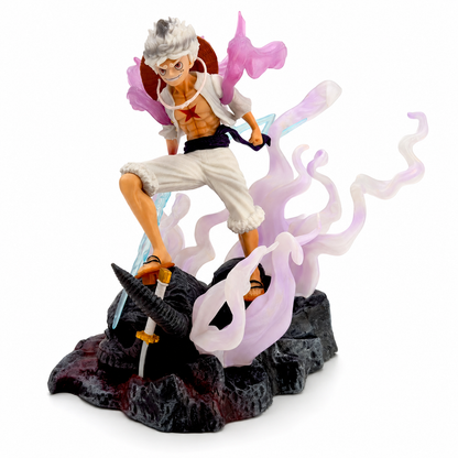 Аниме фигура Luffy Gear 5 с LED черепна основа от One Piece – преден изглед