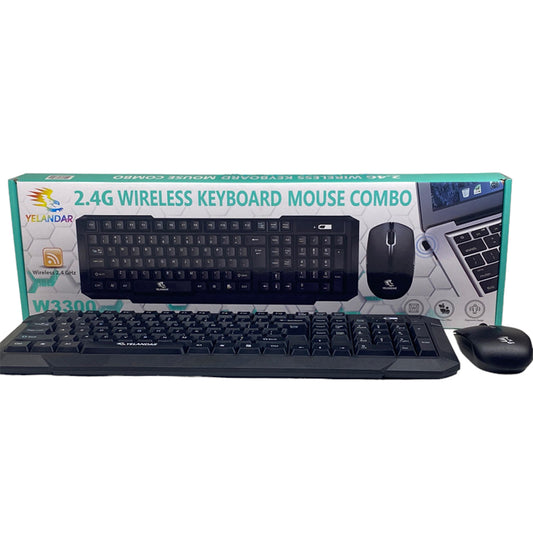 Безжичен комплект клавиатура и мишка W3300 – 2.4GHz, USB