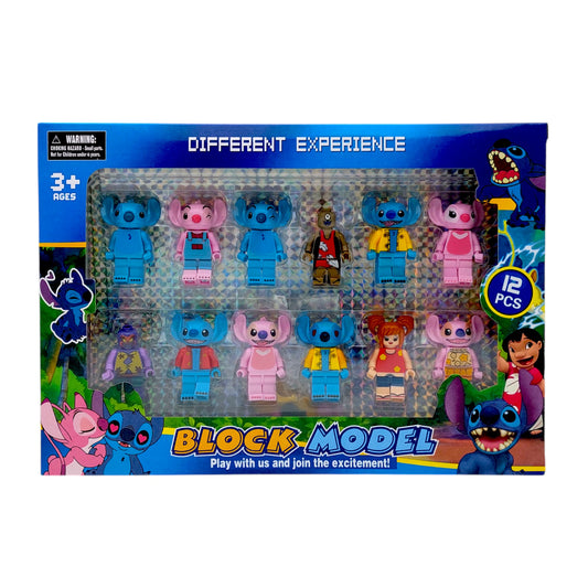 Фигурки Stitch – комплект 12 броя, съвместими тип Lego