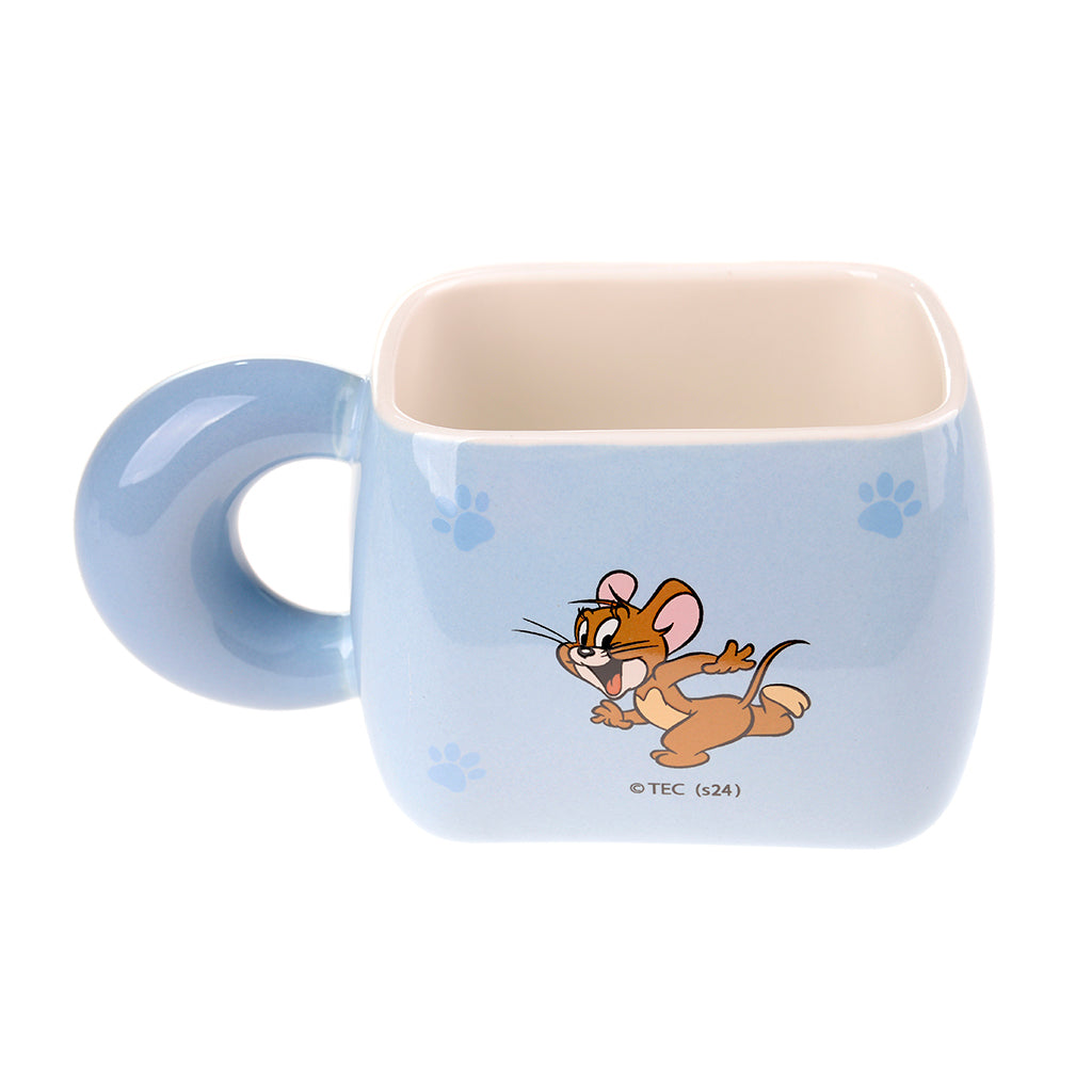 Керамична чаша Tom & Jerry с капак и сламка – 200 мл