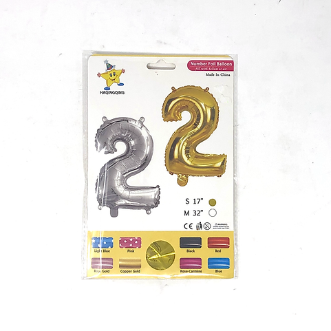 Фолиев балон – Цифра 2 (17"/32")