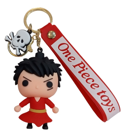 One Piece ключодържател – Monkey D. Luffy (червен костюм)
