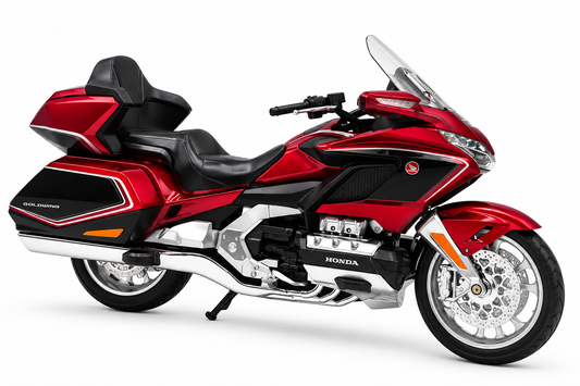 Метален модел Honda Gold Wing GL1800 2021 в червен цвят, мащаб 1:11
