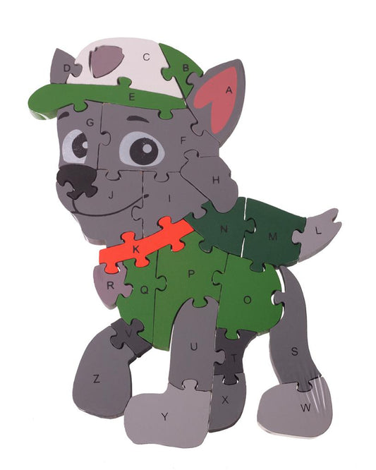 Дървен пъзел на Роки от Пес Патрул - Rocky, Paw Patrol