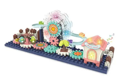 Конструктор със зъбни колела и светлини – Building Block Track 35 см