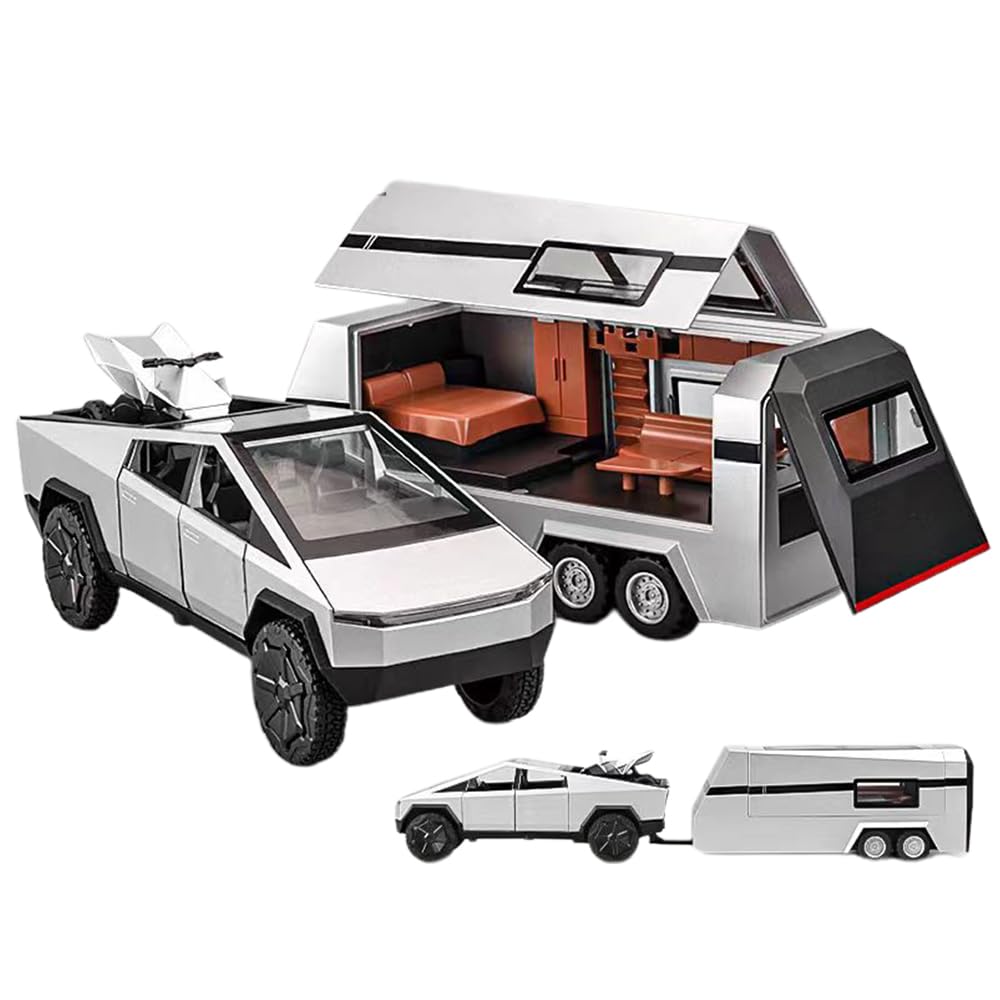 Tesla Cybertruck Camper Set – Pickup + Каравана + ATV
