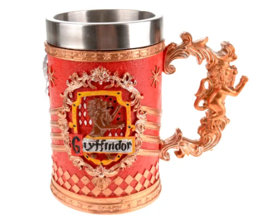 Чаша Gryffindor – декоративна халба със златни релефи (Harry Potter стил)