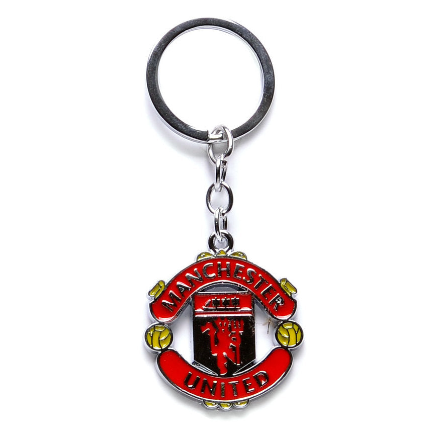 Релефен ключодържател Manchester United – метален фен аксесоар