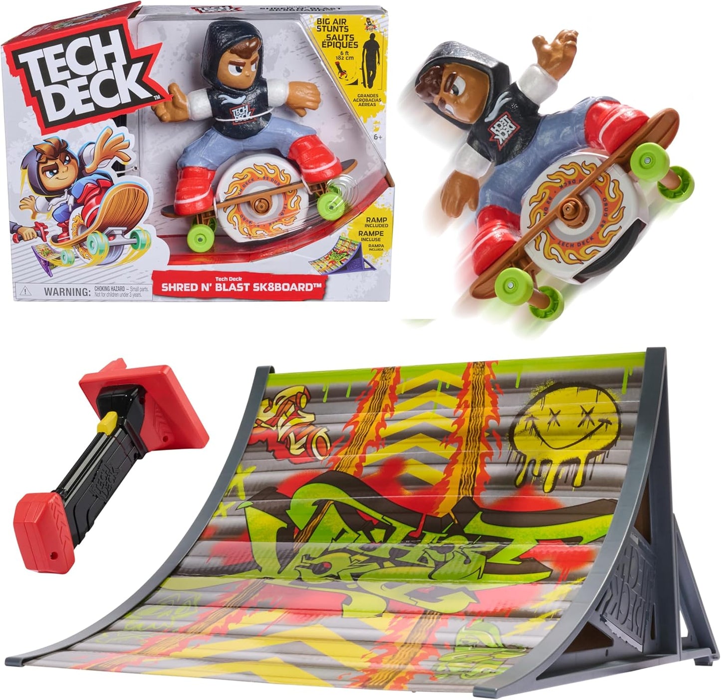 Скейтборд комплект Tech Deck Shred N Blast с рампа