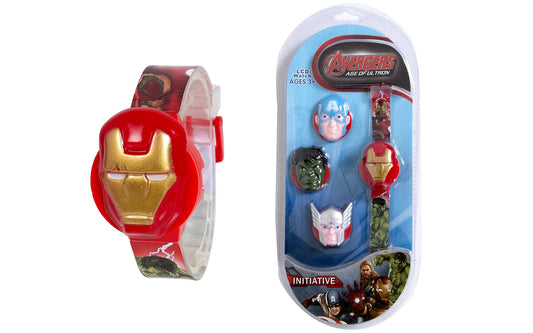 Avengers – Детски LCD часовник с капачета герои
