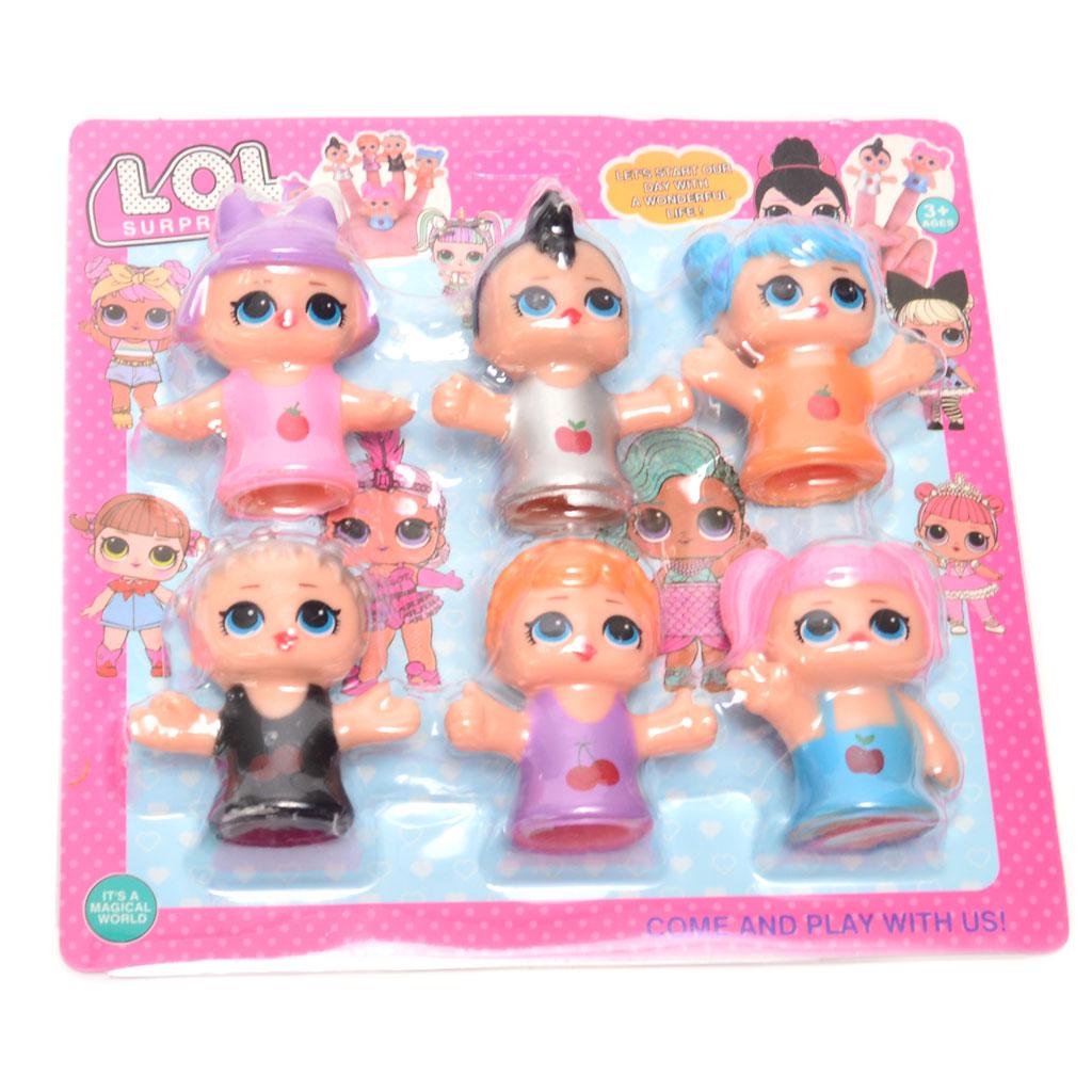 Комплект кукли за пръсти – вдъхновени от L.O.L. (6 броя)
