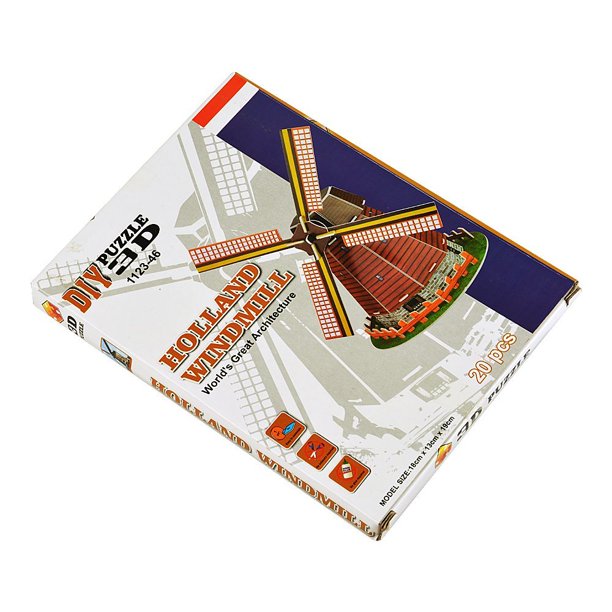 3D пъзел – Холандска вятърна мелница (20 части)