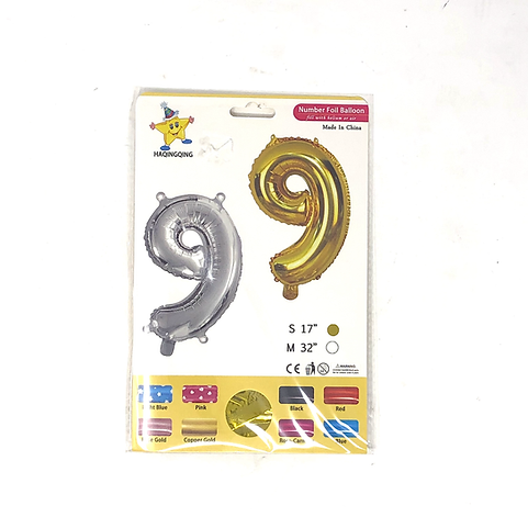 Фолиев балон – Цифра 9 (17"/32")