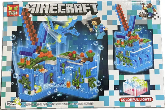 Конструктор LED Minecraft – 373 части | Съвместим с Lego | За деца 6+