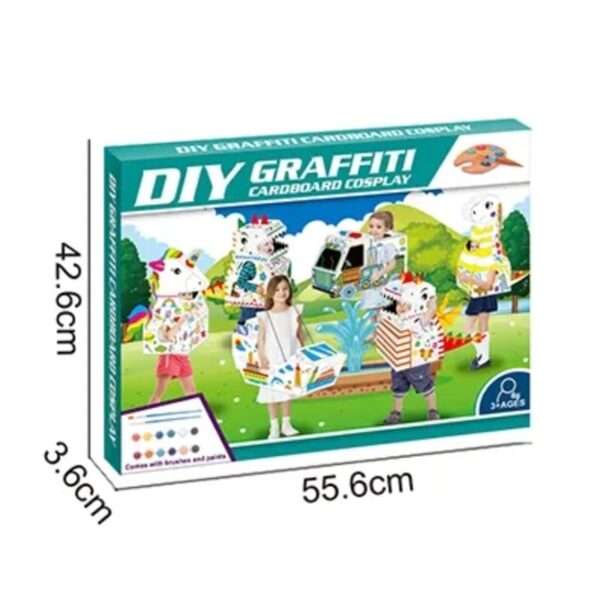 DIY картонен камион за оцветяване – комплект с бои