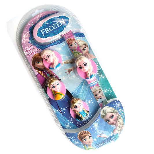 Детски LCD часовник Frozen с 3D фигурки – Elsa & Anna