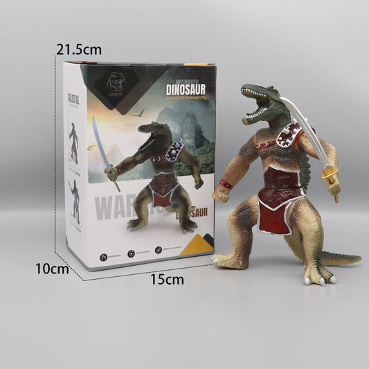 Играчка динозавър воин с меч