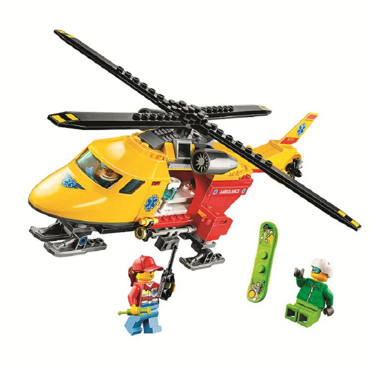 Конструктор Rescue Helicopter – спасителен хеликоптер с фигурки (208 части)