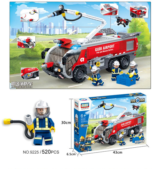 Конструктор GUDI Airport Fire Truck – 520 части